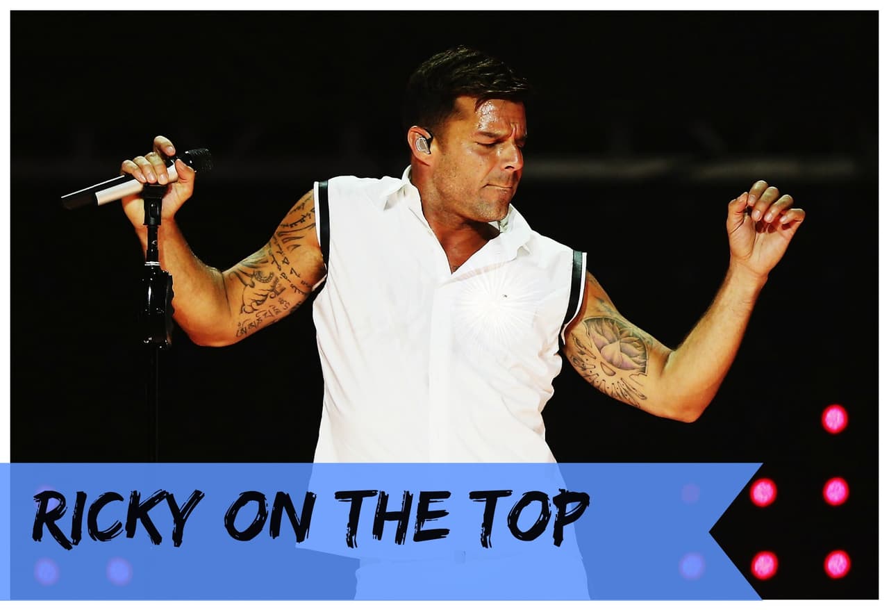 La sorpresa latina en esta lista la puso Ricky Martin que se ubica en el quinto lugar con 1,255,474.