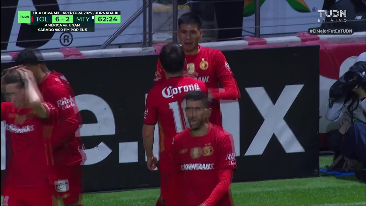 ¡Doblete de Castro! Rayados no puede contra el poderío ofensivo de los Diablos y ya los golean 6-2