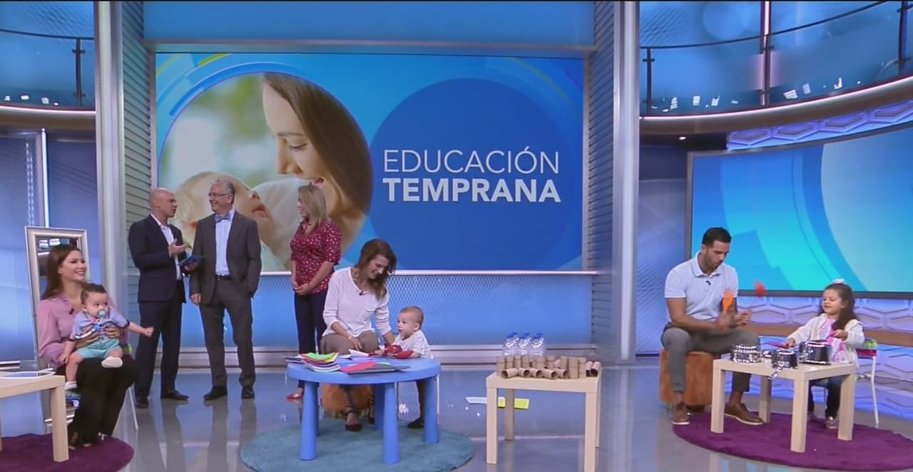 Gael de 9 meses, Liam de 1 año y Anabella de 3 años le inyectaron vida a la linda escenografía que se montó para la clase.
<br>