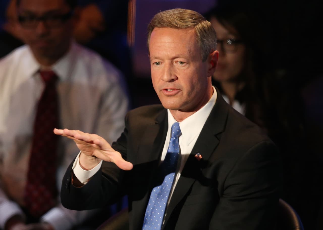 Martin O'Malley durante su intervención en el Brown and Black Forum