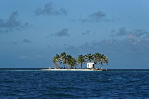 Toilet island, cerca de Placencia, Belice.