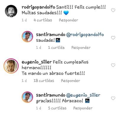 Personalidades como Eugenio Siller o el actor brasileño Rodrigo Pandolfo felicitaron así a Ramundo.