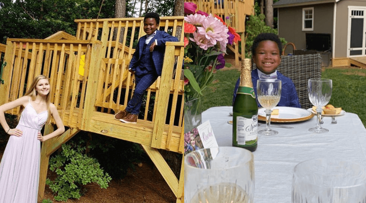 Un niño de 7 años sorprende a su niñera con una fiesta inolvidable