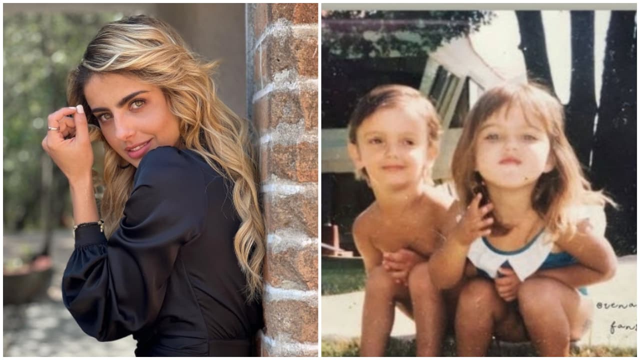 <b>Michelle Renaud</b> compartió esta tierna fotografía junto a su hermano Esteban.