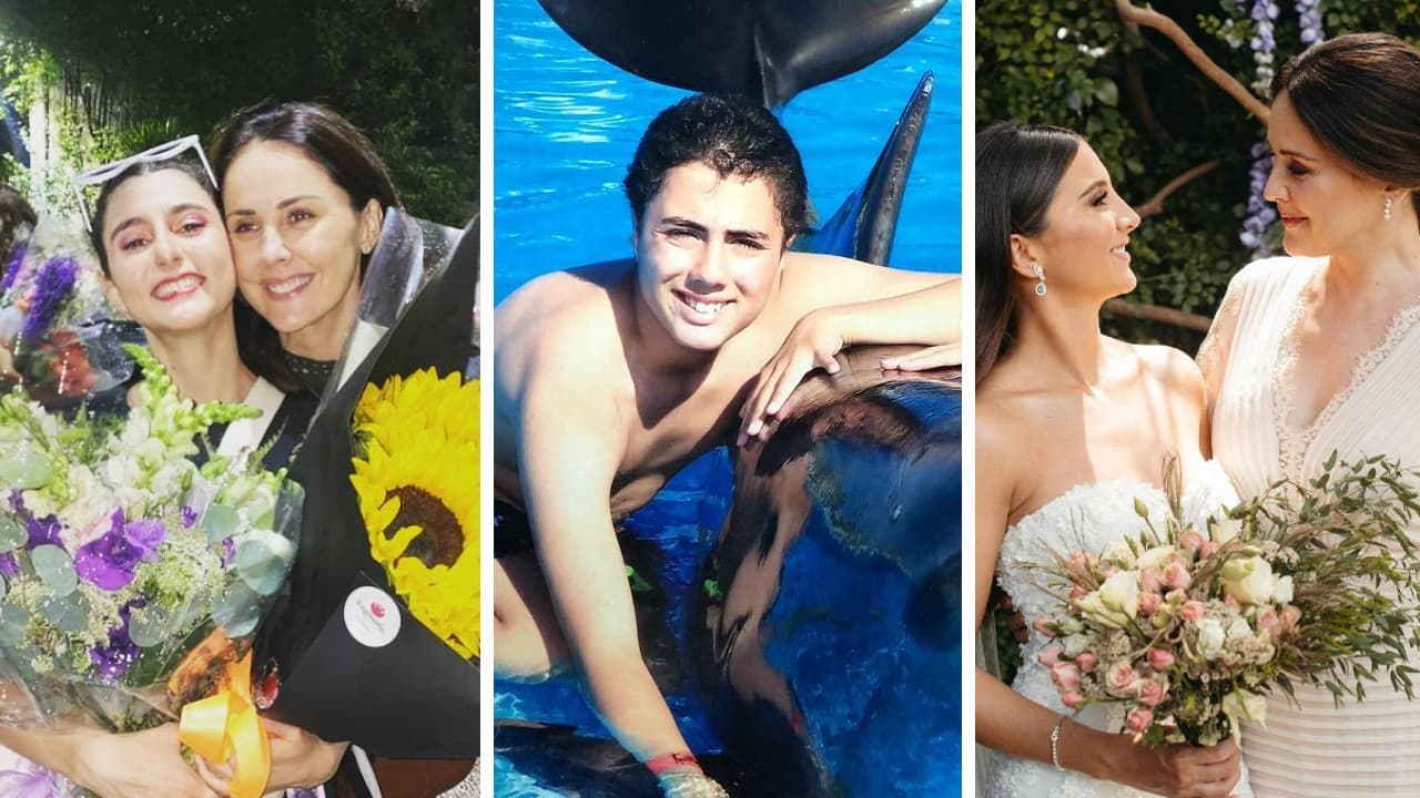 Los hijos de Natalia Esperón: Mariana, José Antonio y Natalia.