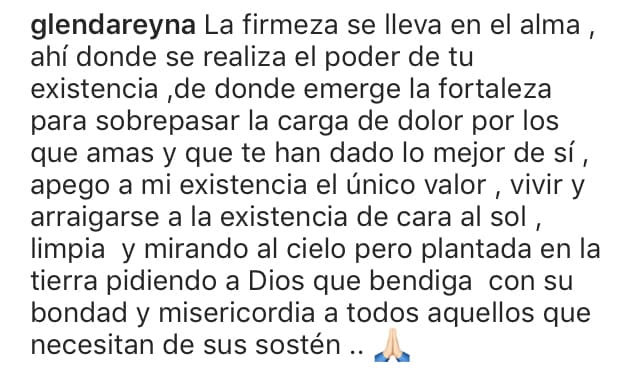 Junto a su fotografía, agregó un mensaje donde explica cuál es el significado que le da a la firmeza, y que nada tiene que ver con lo físico.