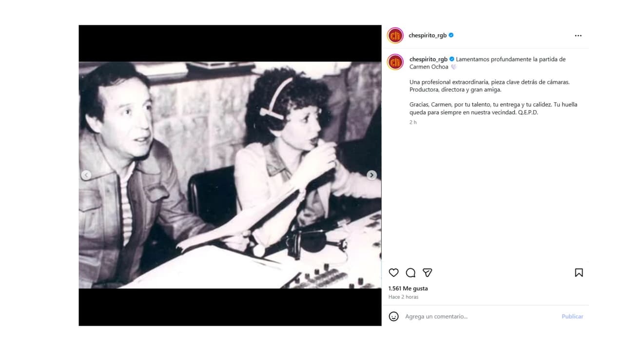 Murió Carmen Ochoa.