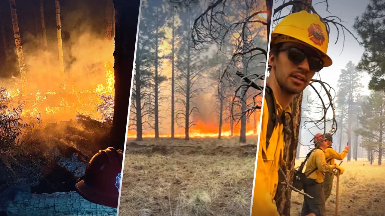 Bomberos muestran en video cómo combaten el fuego de Pipeline Fire en Arizona