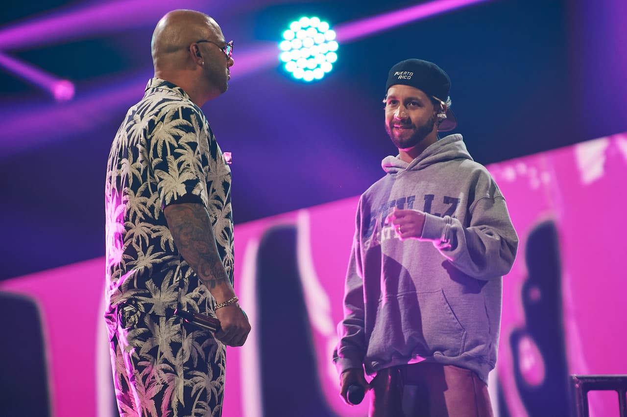Wisin y Mora en el día 2 de ensayos de Latin LAMAs 2024