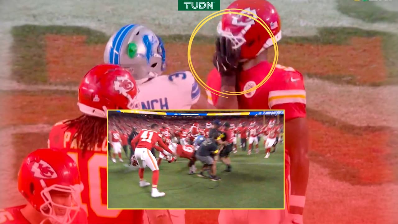 Tremenda pelea entre Chiefs y Lions en juego de la NFL