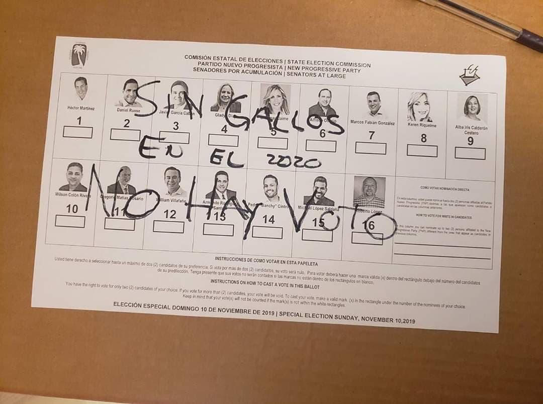 “Sin gallos en el 2020 no hay voto”