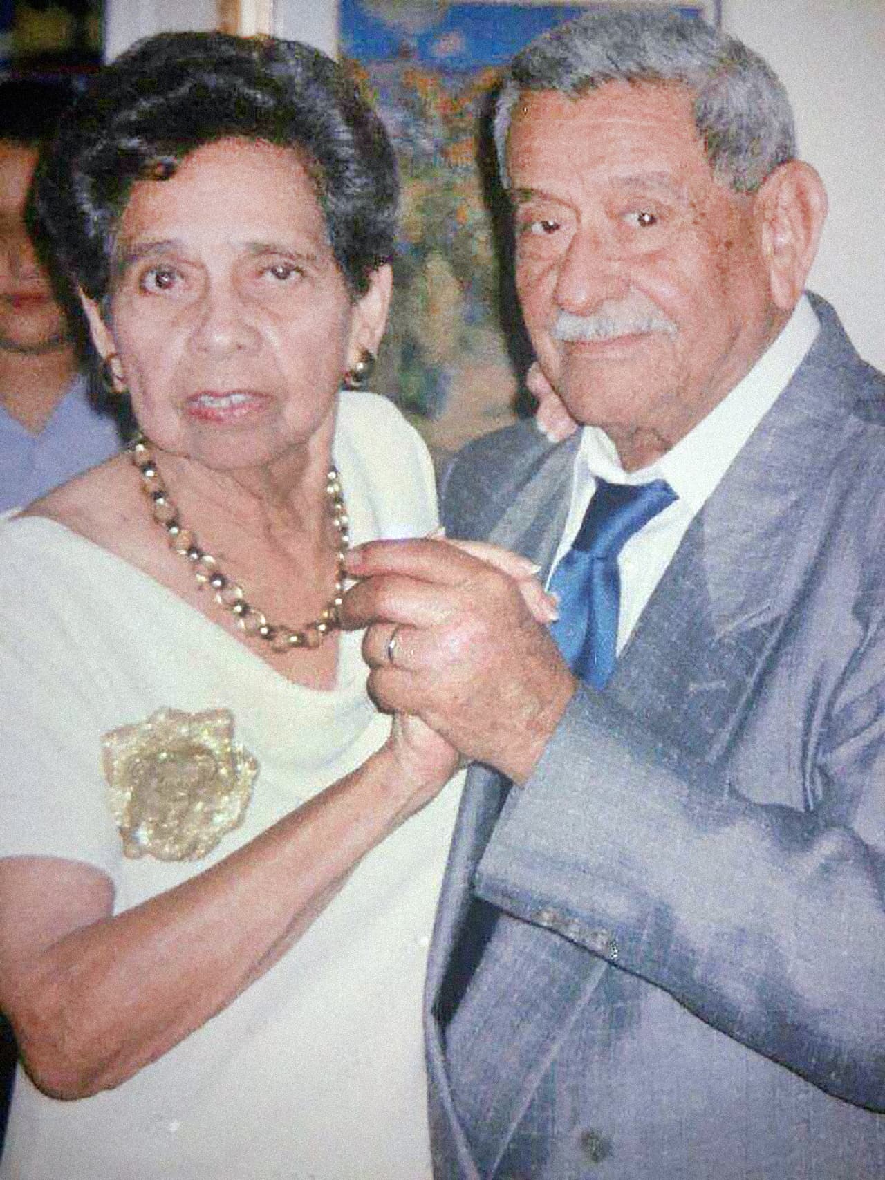 En la celebración del aniversario de bodas número 50 de la pareja.