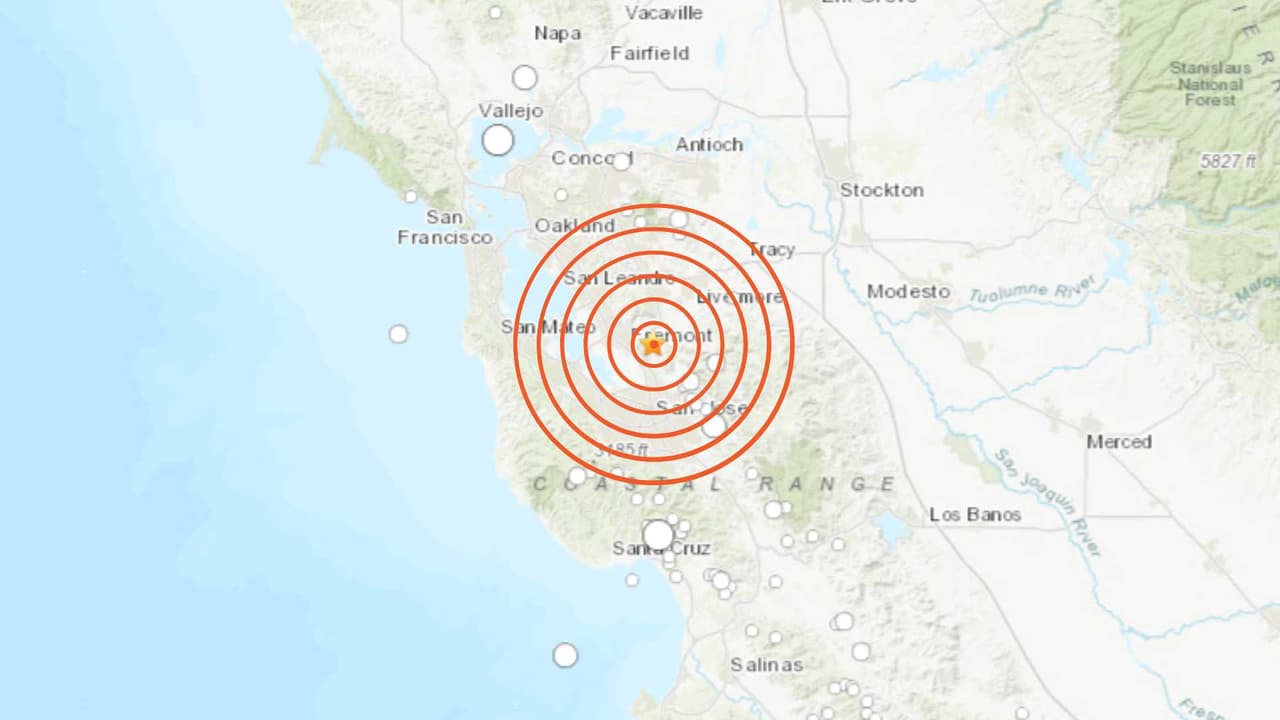 Temblor en el Este de la Bahía: reportan sismo de magnitud 3.2