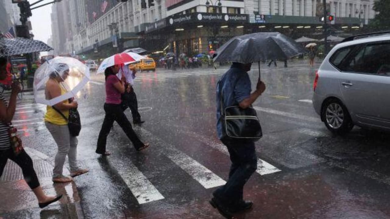 Estos son los acumulados por lluvias en el área triestatal; 1.63'' en Central Park