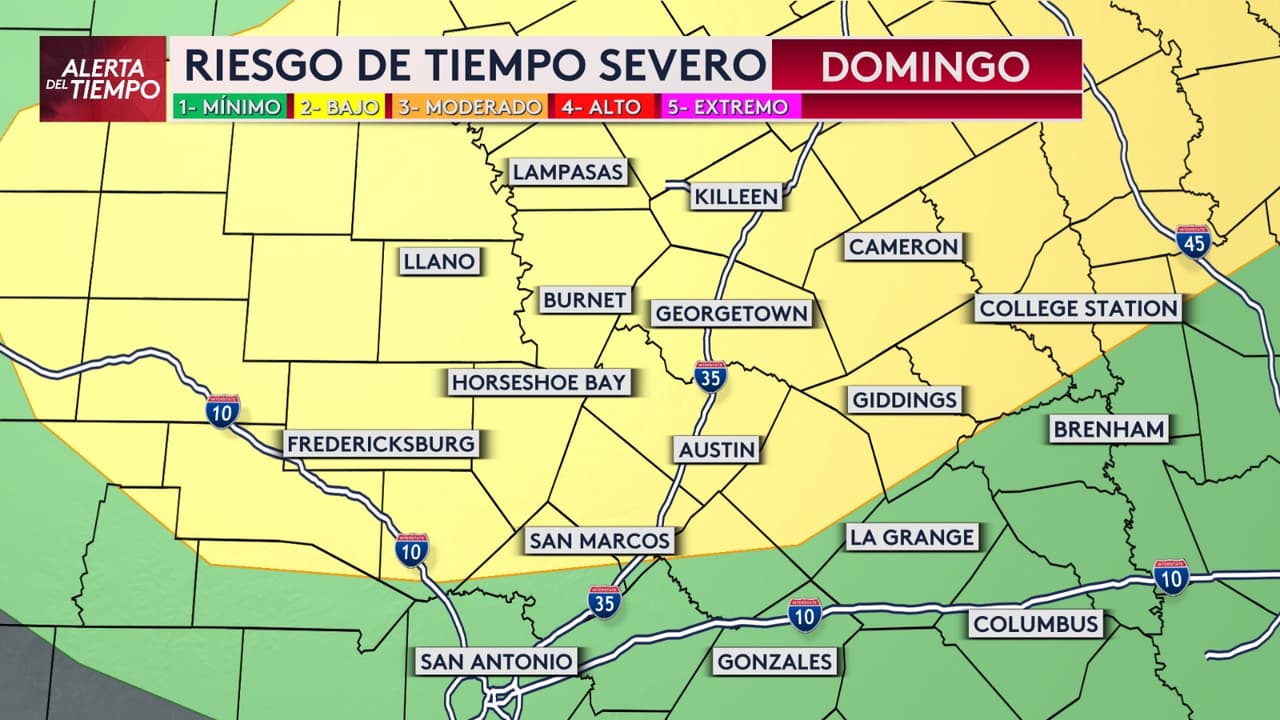 Posibilidad de lluvias y tormentas severas en el primer domingo de otoño en el centro de Texas