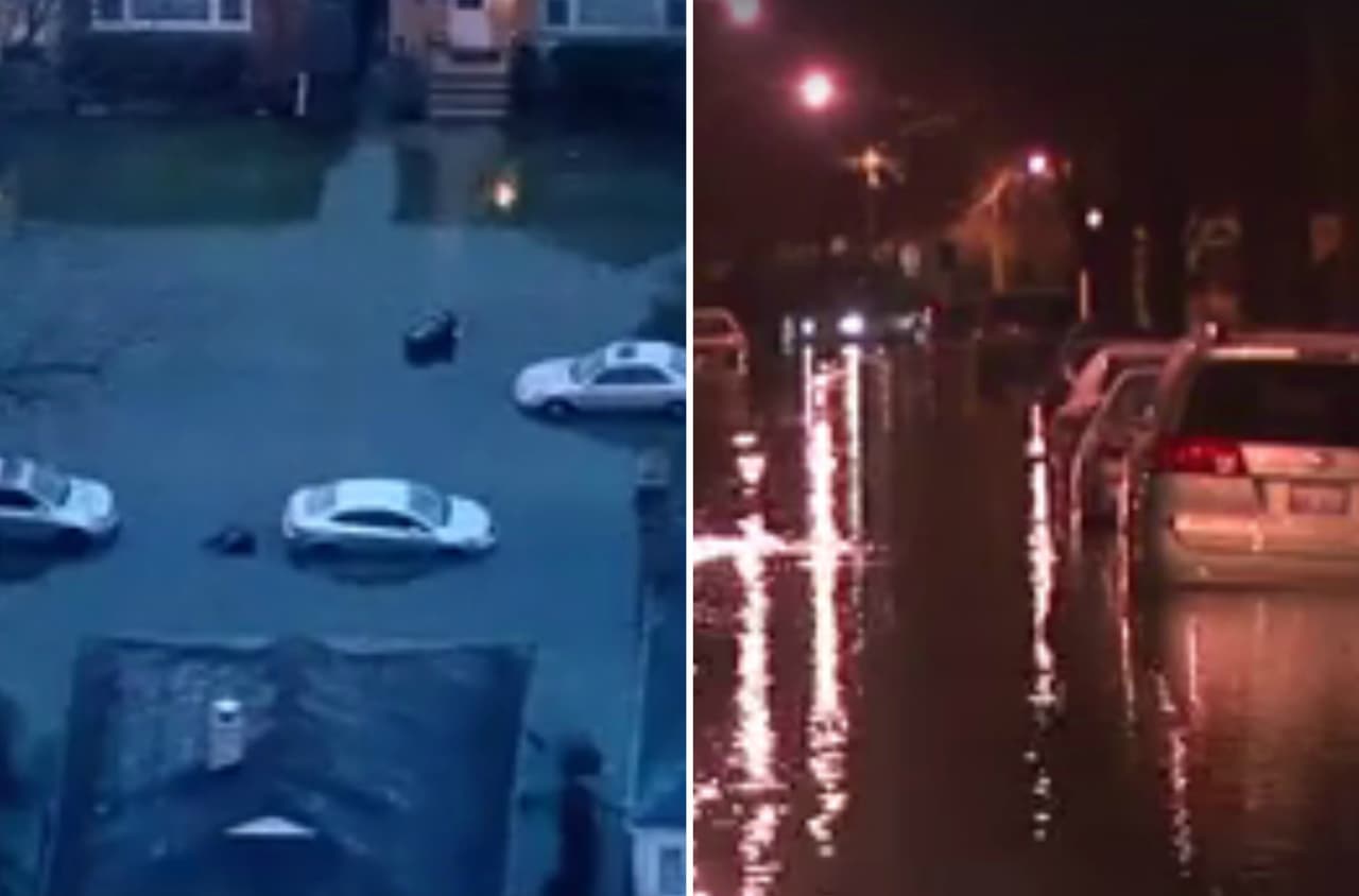 Varias calles inundadas en el barrio de Sauganash por problemas con una tubería de agua