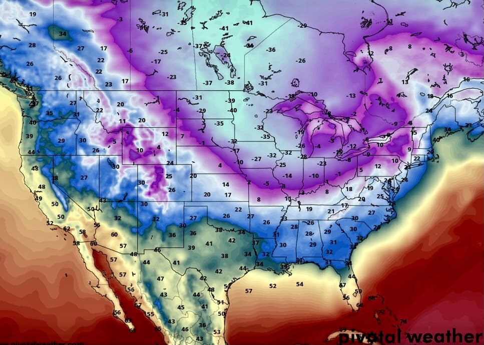 Anticipan temperaturas congelantes para la próxima semana debido a desplazamiento del "vórtice polar"