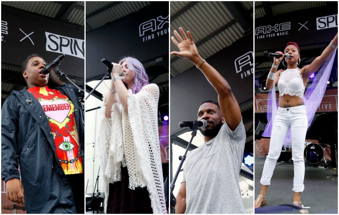 Los integrantes de AXE Collective: Action, Korbyn Rachel, Jack Freeman, Timothy Wilkins y Roni Marsalis se presentaron en el evento “AXE Collective + Crew Powered By SPIN” este 17 de marzo.