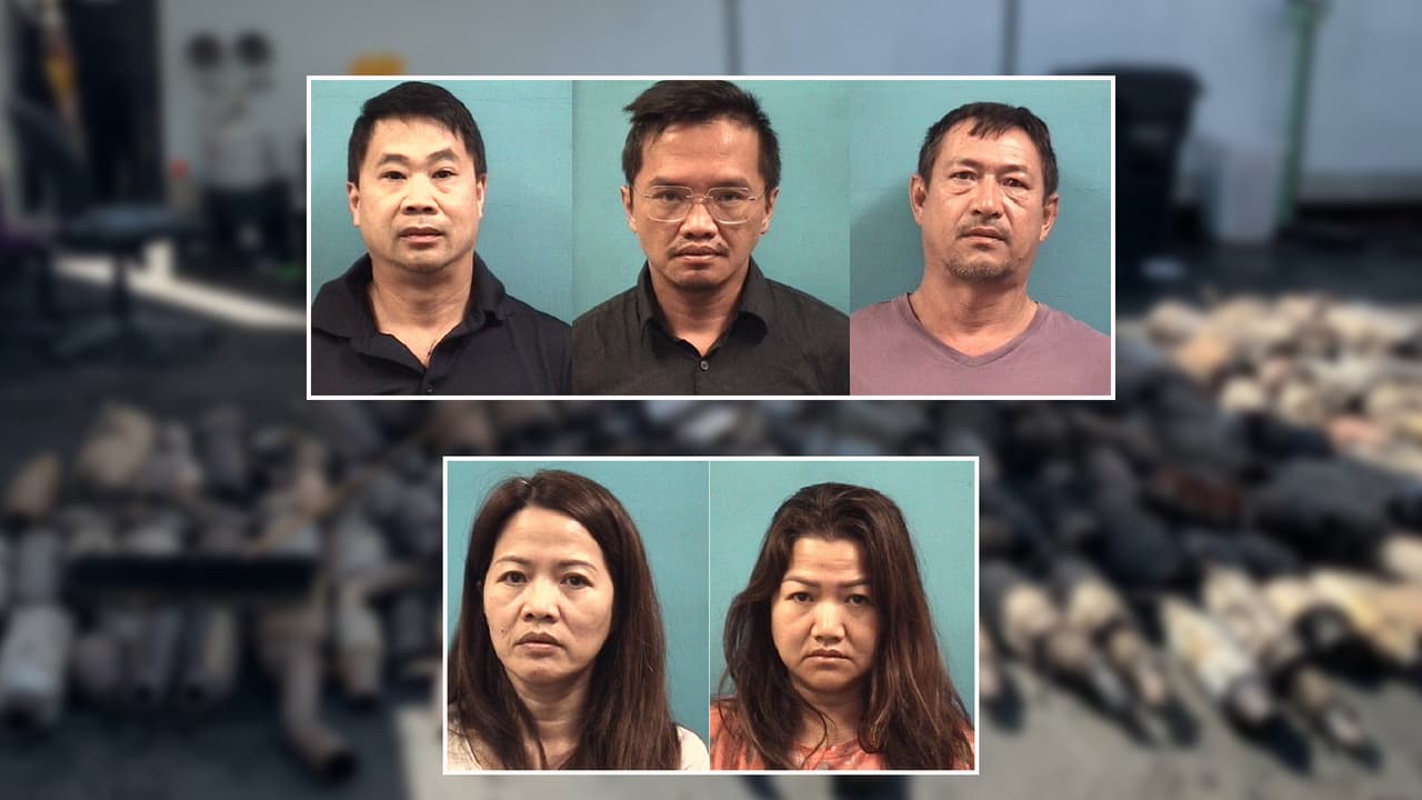 Arrestan a cinco sospechosos de robar convertidores catalíticos en Pearland, Texas