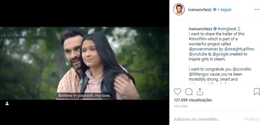 Por su parte, Iván Sánchez utilizó sus redes sociales para compartir este trabajo junto a quien fue su pareja tras protagonizar la telenovela 'Lo imperdonable' en 2015.