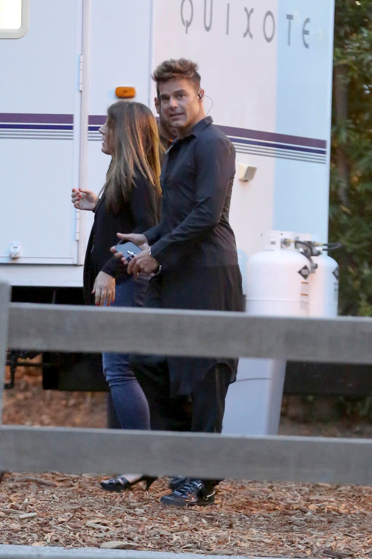 Ricky Martin y Eva, dos latinos con Clinton.