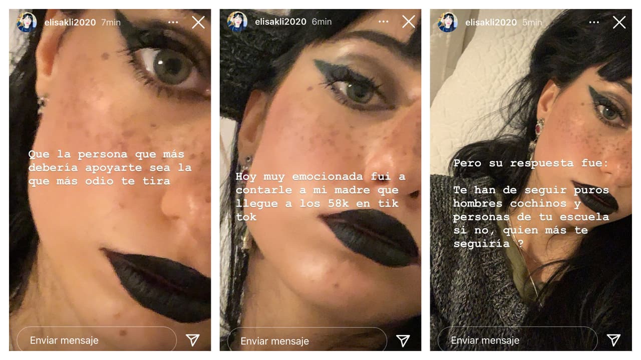 Contó que supuestamente su mamá minimizó que llegara a los 58 mil seguidores en TikTok.