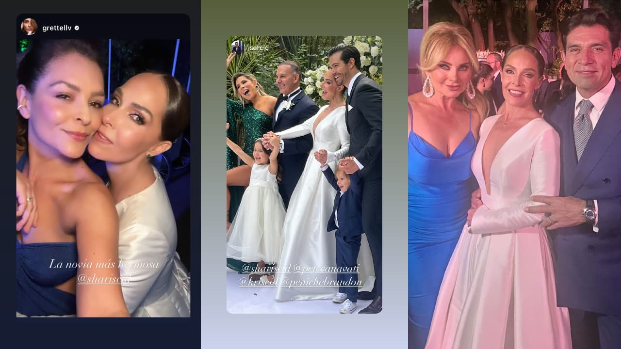 Ellos fueron a la boda de Sharis Cid y Pedro Canavati