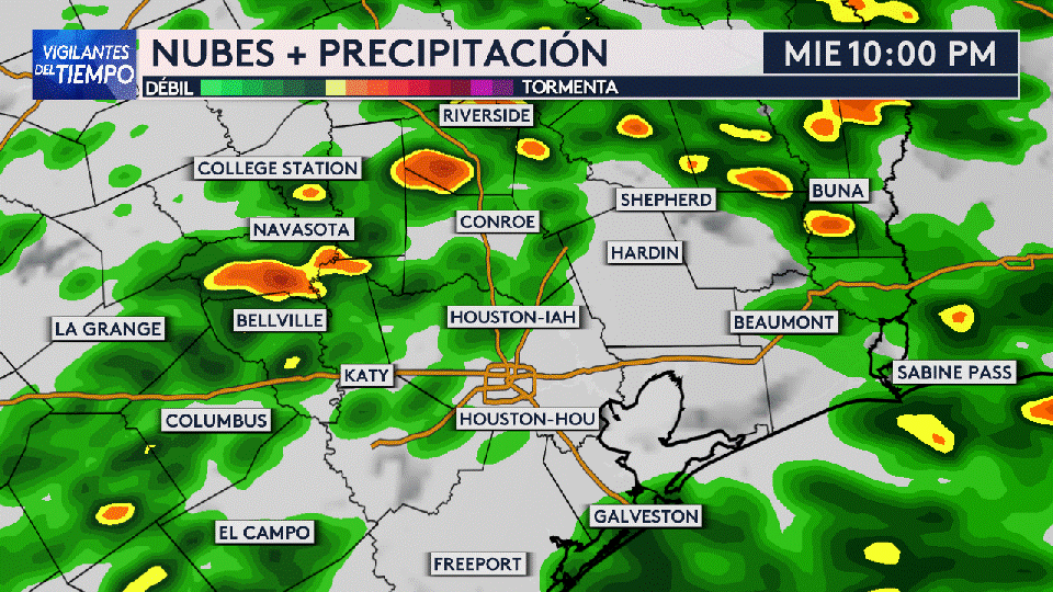 <b>Así estarán las nubes y precipitaciones en las próximas horas</b>.
