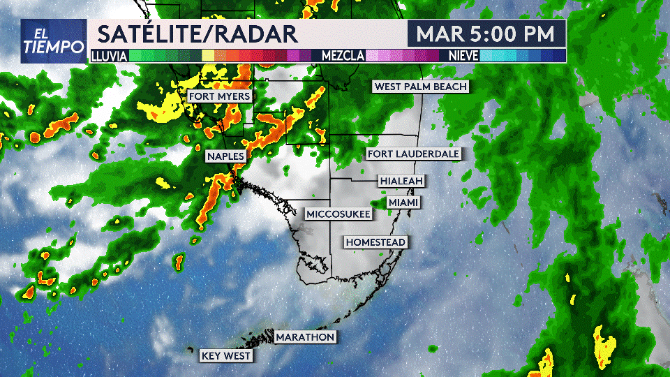 <b>Así estarán las nubes y precipitaciones en las próximas horas</b>.
