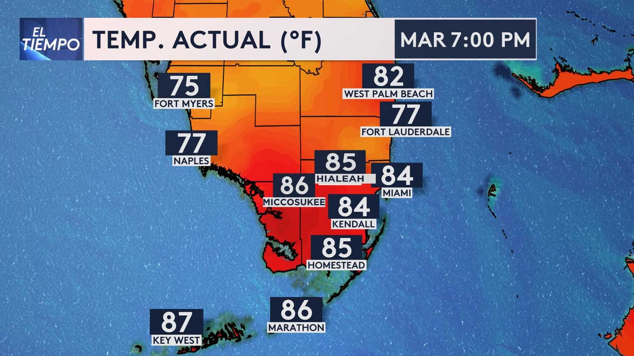 Mapas y gráficos del tiempo en Miami