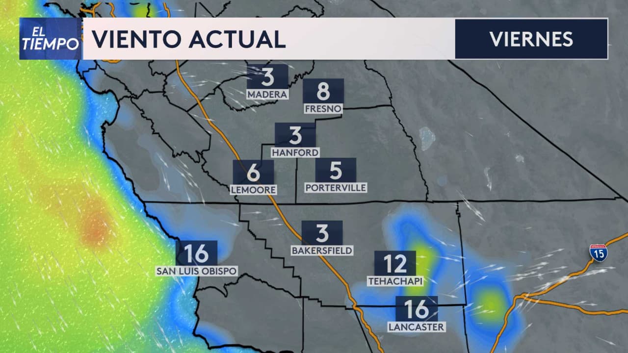 <b>Así estarán los vientos en las próximas horas</b>.