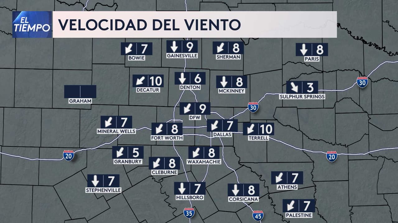 <b>Así estarán los vientos en las próximas horas</b>.