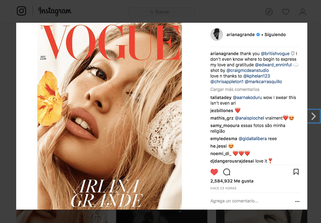 Ariana Grande posó sin maquillaje para una revista y estamos impactados con su belleza 