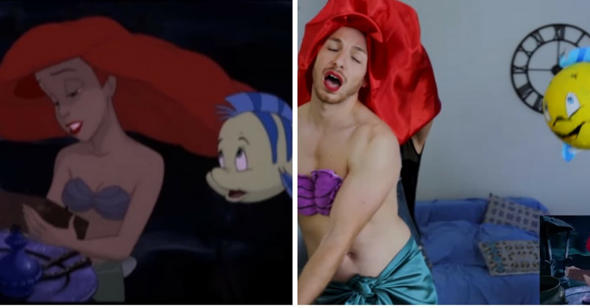 Este youtuber francés recreó una escena de La Sirenita y el resultado te matará de risa