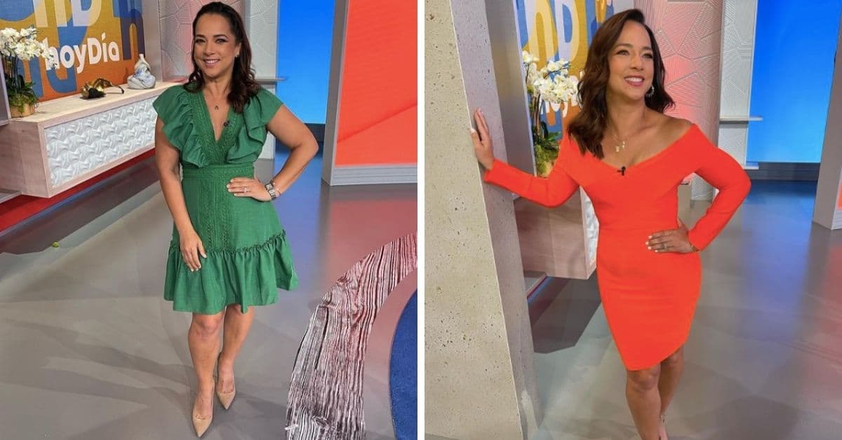 Adamari López lució un espectacular vestido rosa en televisión: parece una Barbie