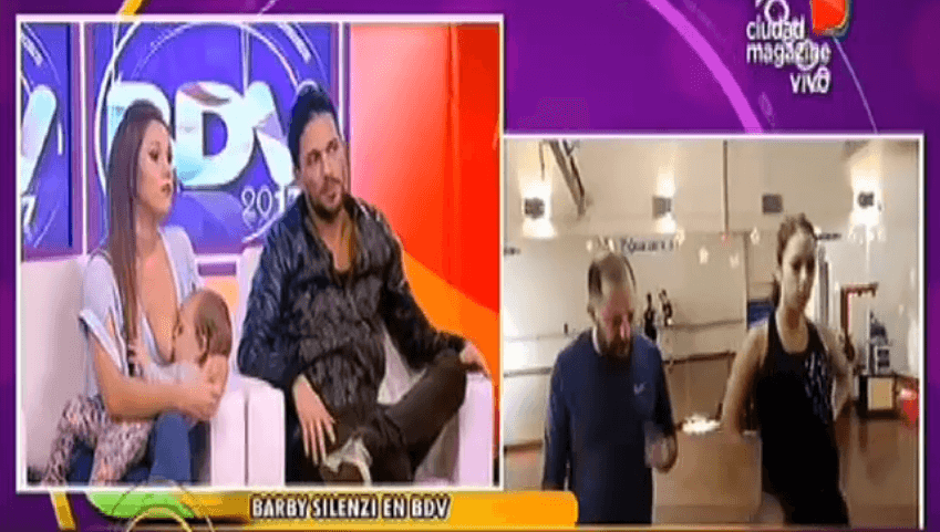 La mejor escena: Barby Silenzi amamantó a su hija en vivo en un programa de TV