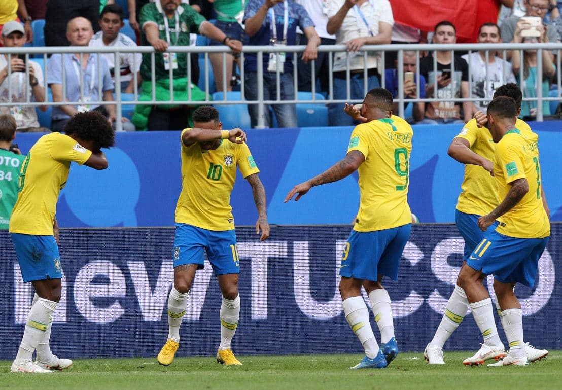 Casi nadie notó la indirecta oculta en el festejo de los brasileños ante México
