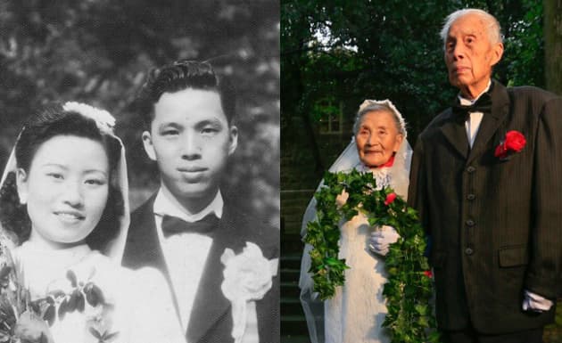 Una historia de amor eterno: pareja revive su boda en el mismo lugar, 70 años después
