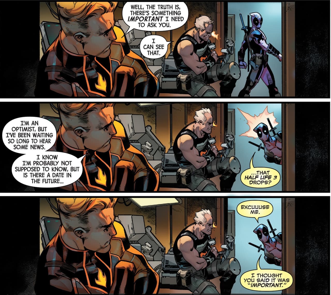 Deadpool gamer: Si pensabas que solo tú deseabas el Half life 3 estás equivocado