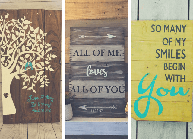 Estos 13 letreros decorativos hechos con palets son lo más bonito que verás