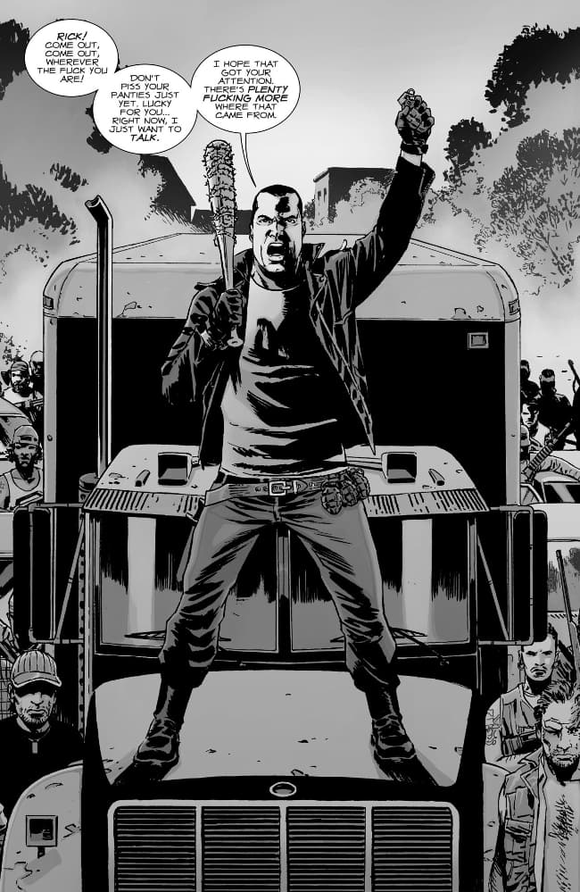 Atrocidades y características de Negan presentes en los cómics de The Walking Dead que deberías conocer