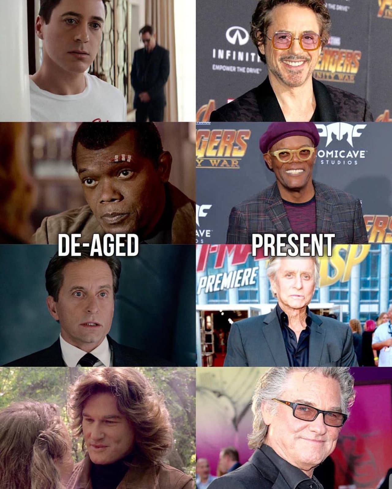 Así funciona la técnica secreta que rejuvenece a los actores de Marvel ¡y es totalmente artesanal!