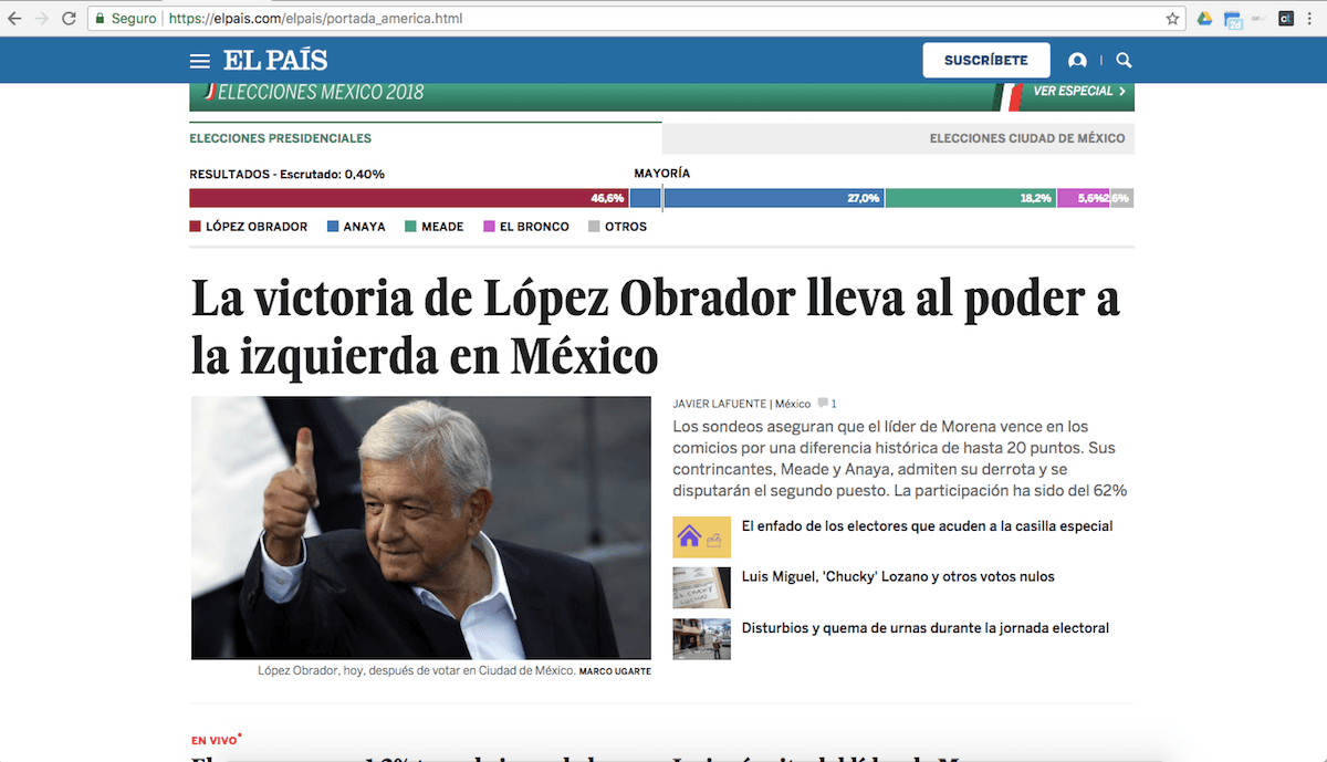 Así reaccionaron los medios internacionales ante el triunfo de AMLO