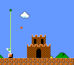 El truco secreto de los fuegos artificiales en Super Mario no tenía relación con la bandera final