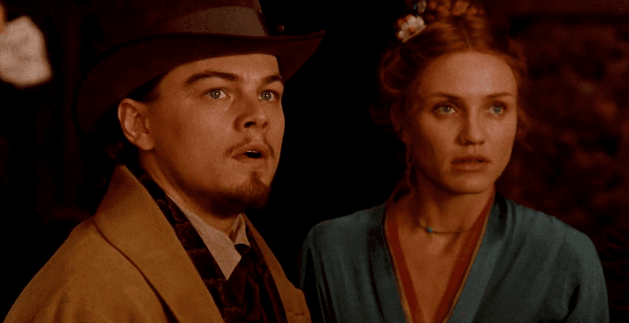 Leonardo DiCaprio y Cameron Diaz en Gangs of New York