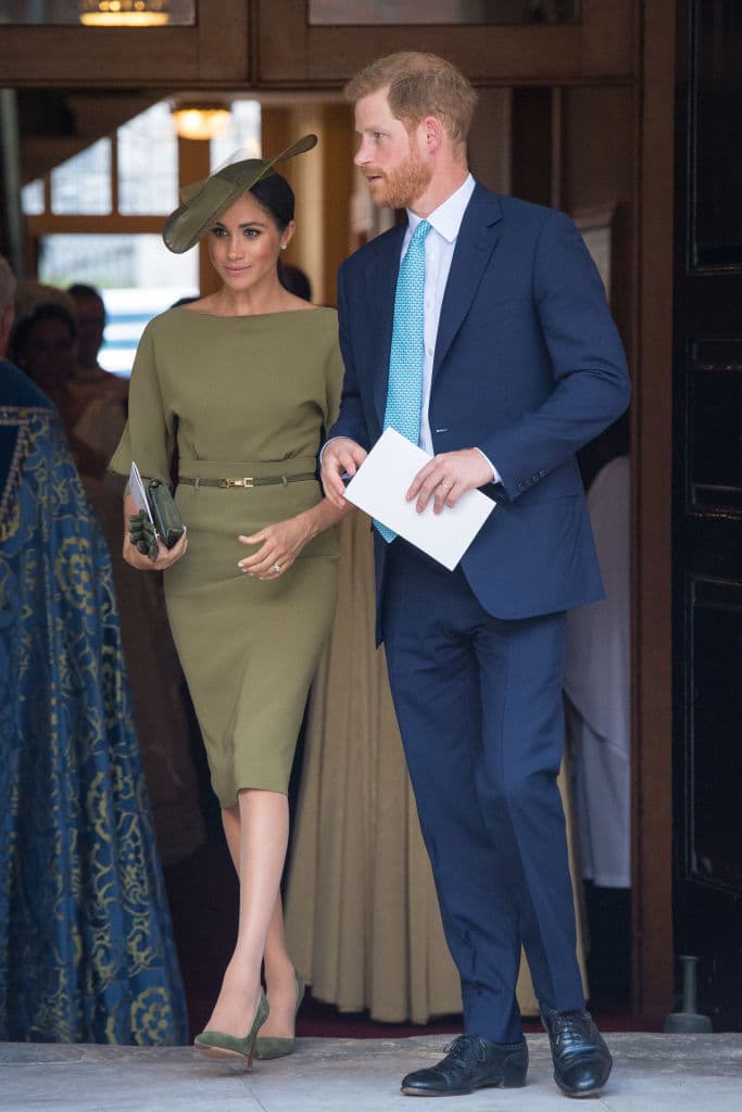 Meghan Markle fue al bautismo del príncipe Louis con un color diferente, pero vivirás un déjà vu