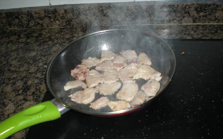 Solomillitos de cerdo con verduras