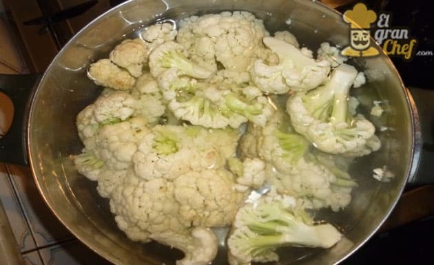 Coliflor gratinada al horno