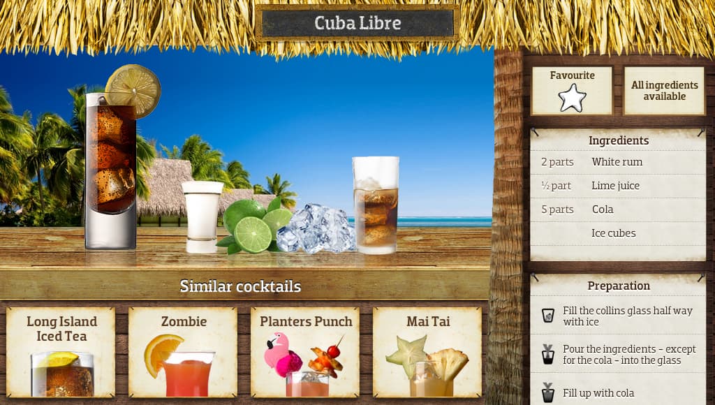 Aplicación para llevar recetas de cócteles en tu móvil