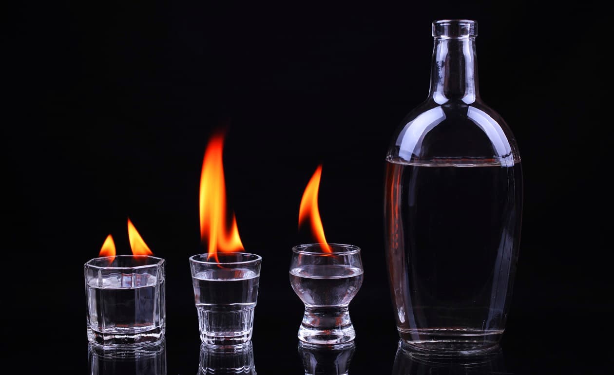 4 tragos flameados